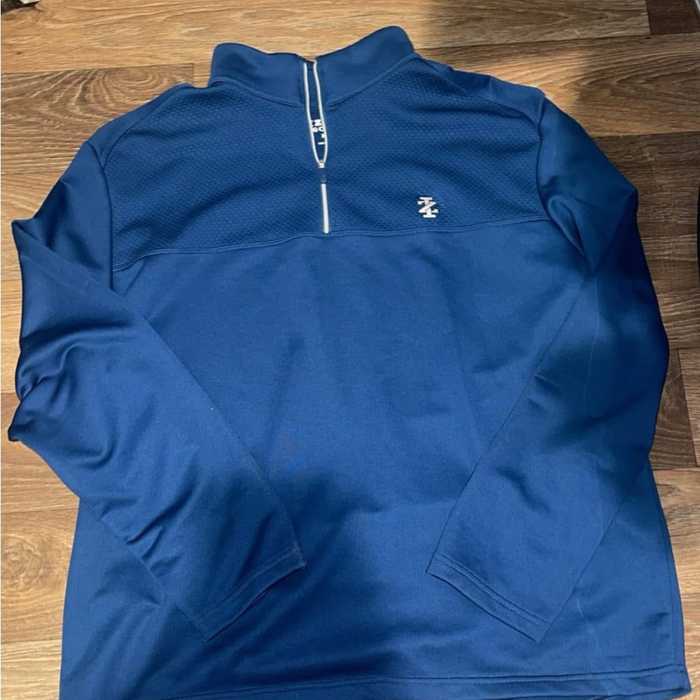 Izod Blue Zip Up Jacket with Mock-Neck